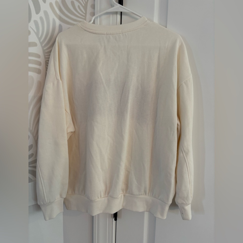 Z Supply Cream and Pink Weekends Sweater - Picture 4 of 4